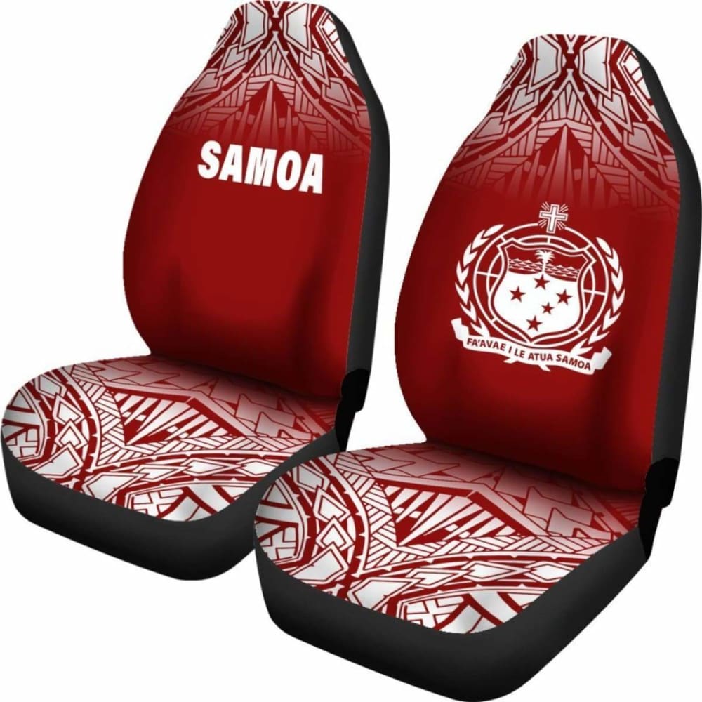 Samoa Polynesian Car Seat Covers - Red Fog -