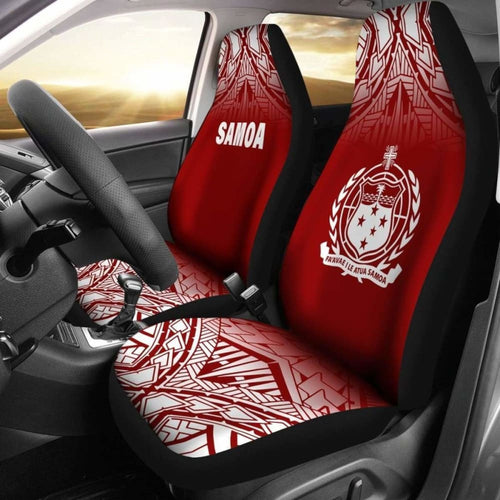 Samoa Polynesian Car Seat Covers - Red Fog -