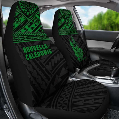 New Caledonia Polynesian Car Seat Covers Green -