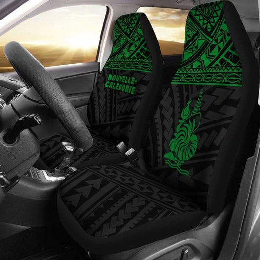 New Caledonia Polynesian Car Seat Covers Green -