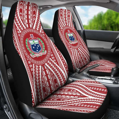 Polynesian Samoa Car Seat Covers Red Version