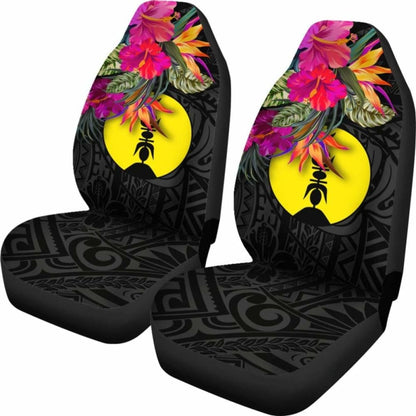 New Caledonia Car Seat Covers - Polynesian Hibiscus Pattern -
