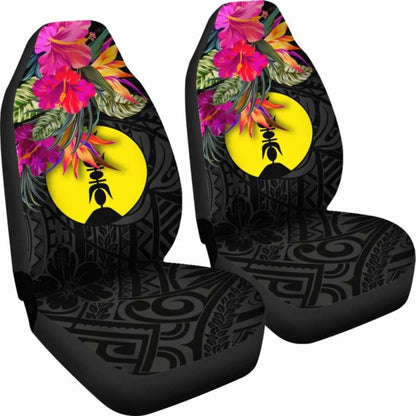 New Caledonia Car Seat Covers - Polynesian Hibiscus Pattern -