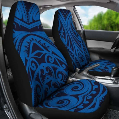 Blue Tribal Polynesian Car Seat Covers