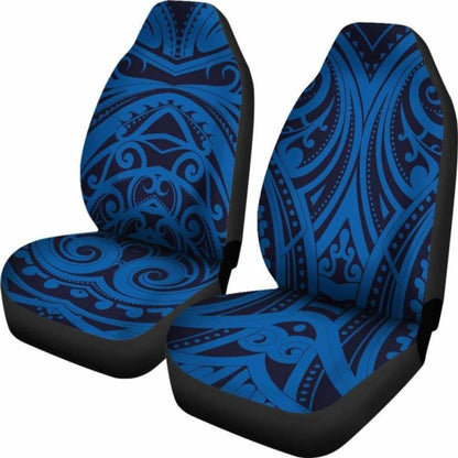 Blue Tribal Polynesian Car Seat Covers