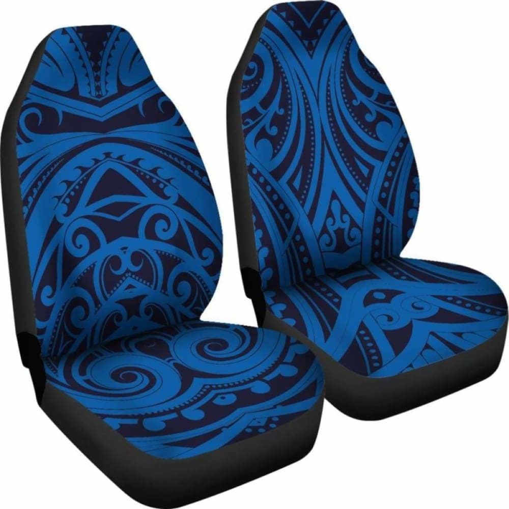 Blue Tribal Polynesian Car Seat Covers
