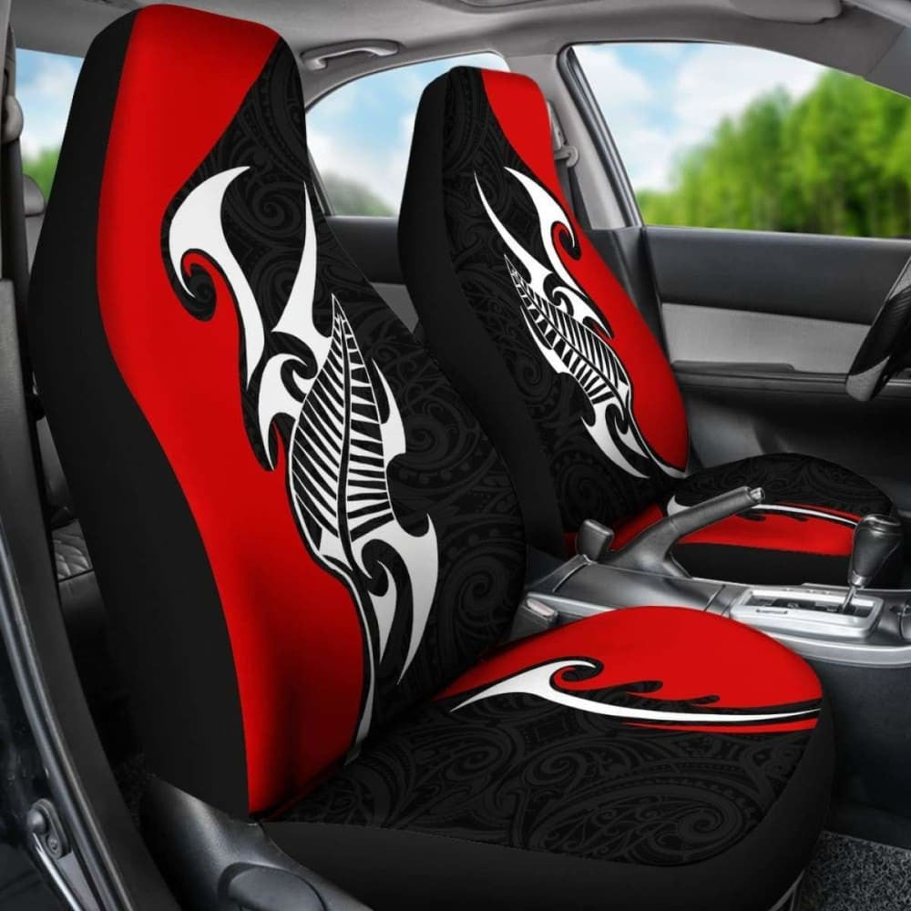 Polynesian Car Seat Cover - Aotearoa Silver Fern Maori -