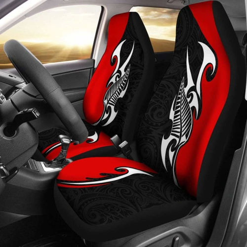 Polynesian Car Seat Cover - Aotearoa Silver Fern Maori -