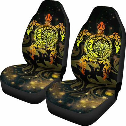 Polynesian Car Seat Covers - Maori Turtle Tiki Face -
