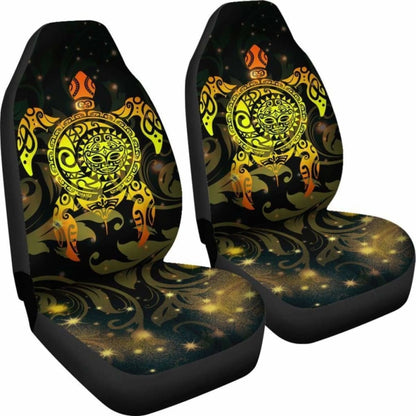 Polynesian Car Seat Covers - Maori Turtle Tiki Face -