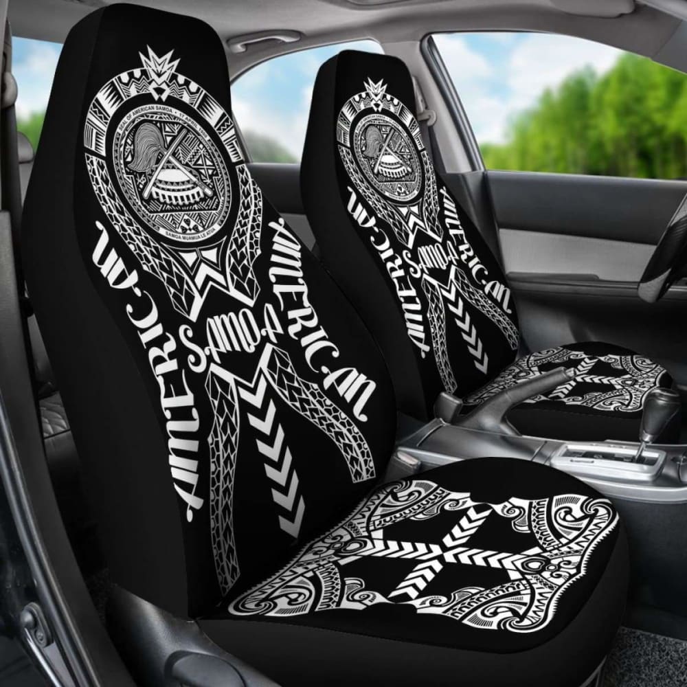 American Samoa Car Seat Covers - American Samoa Seal Polynesian Tribal -