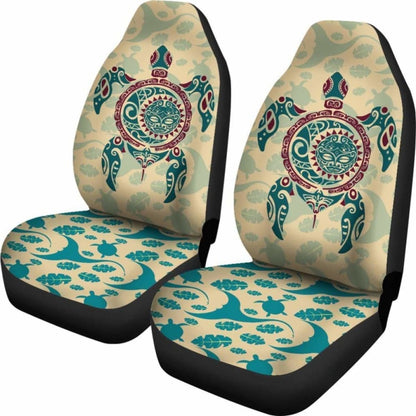 Polynesian Turtle Car Seat Covers - Maori Sun Turtle -