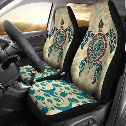 Polynesian Turtle Car Seat Covers - Maori Sun Turtle -