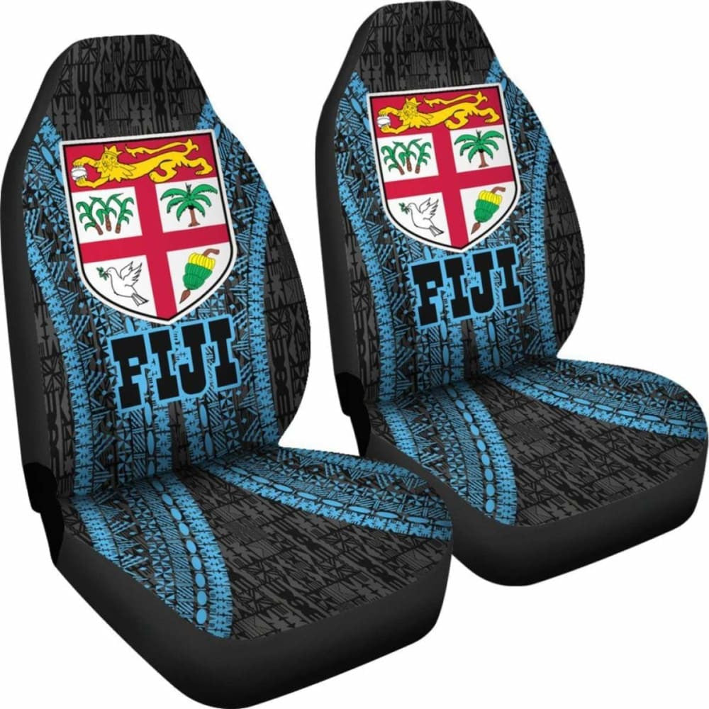 Fiji Tapa Car Seat Covers - Fiji Flag Polynesian Style -