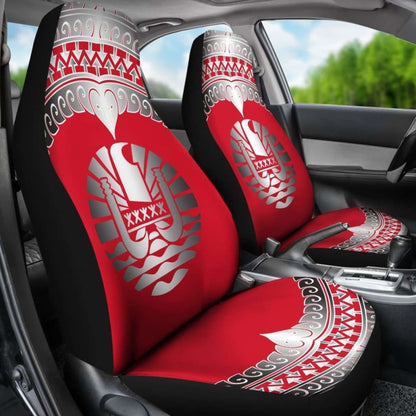 Tahiti Polynesian Car Seat Cover - Tahiti Flag Wave Style -