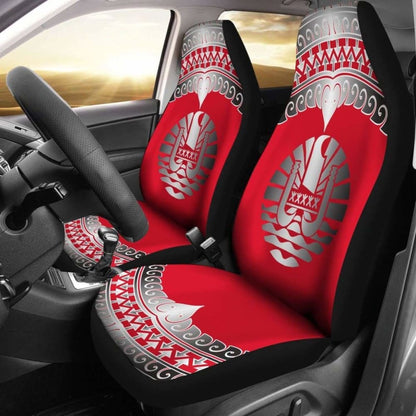 Tahiti Polynesian Car Seat Cover - Tahiti Flag Wave Style -