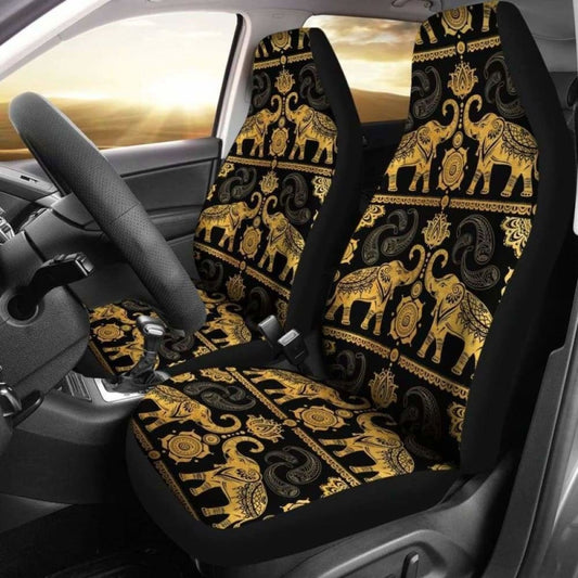 Golden Mandala Car Seat Covers