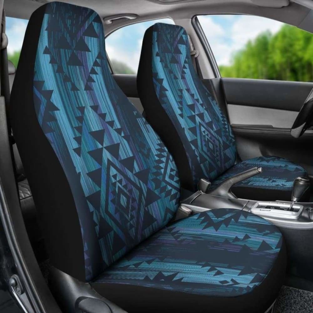 Blue Boho Aztec Streaks Car Seat Covers