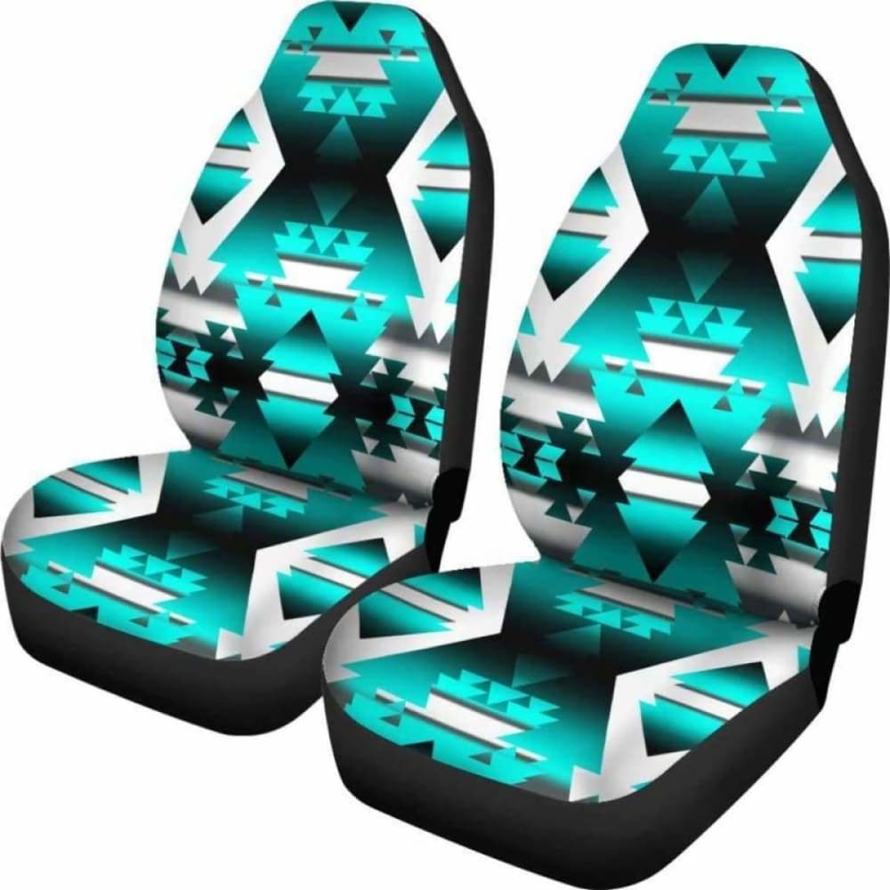 Teal Winter Camp Car Seat Covers