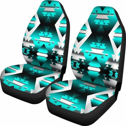 Teal Winter Camp Car Seat Covers