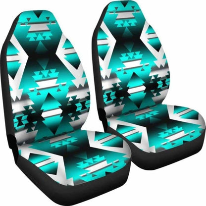 Teal Winter Camp Car Seat Covers
