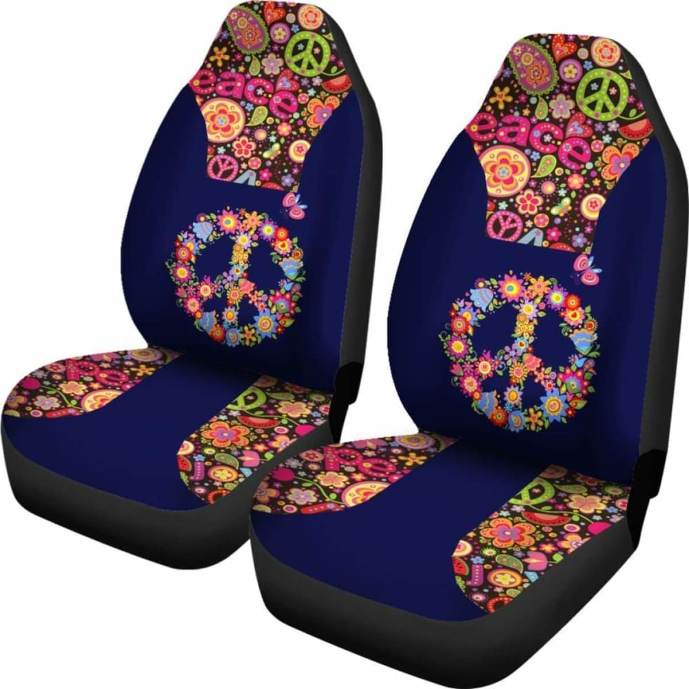 Yoga Peace Mandala Navy Car Seat Cover Amazing