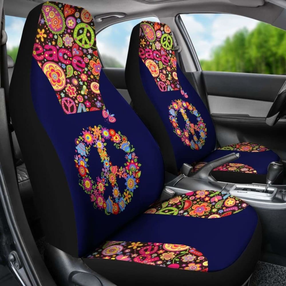 Yoga Peace Mandala Navy Car Seat Cover Amazing