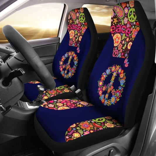 Yoga Peace Mandala Navy Car Seat Cover Amazing