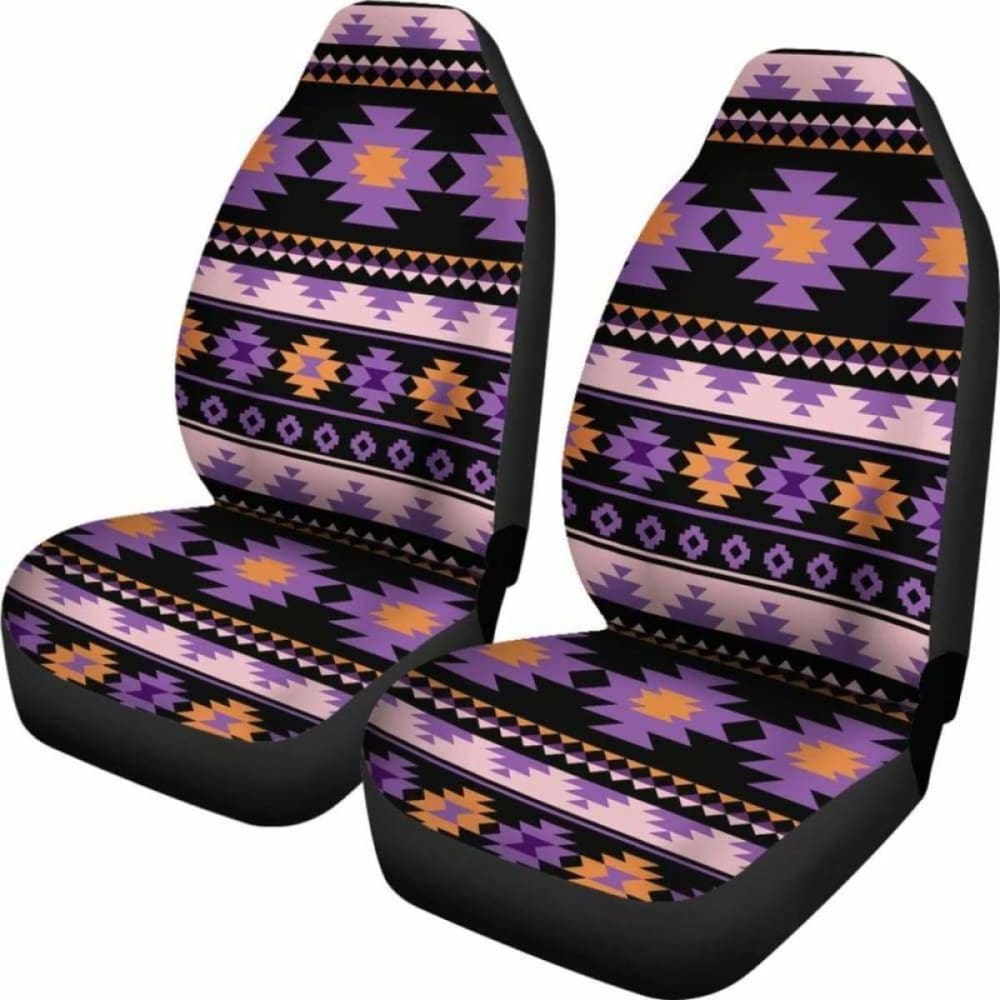 Southwest Navajo Native American Purple Black Micro Fiber Auto Car Seat Covers Covers