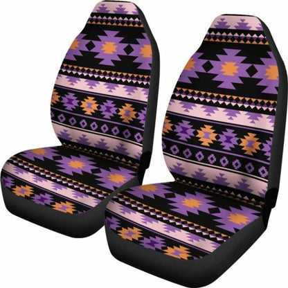 Southwest Navajo Native American Purple Black Micro Fiber Auto Car Seat Covers Covers