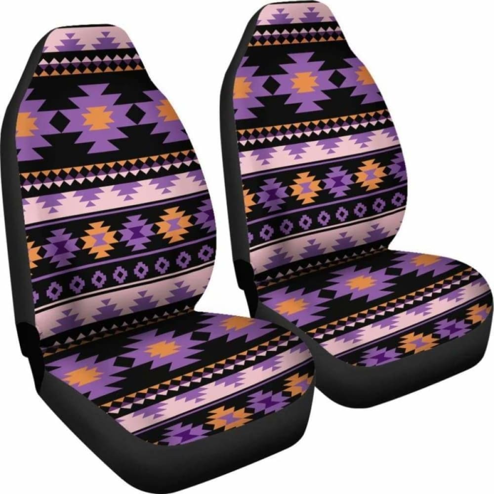 Southwest Navajo Native American Purple Black Micro Fiber Auto Car Seat Covers Covers