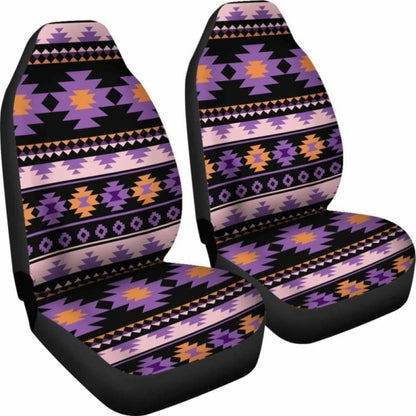 Southwest Navajo Native American Purple Black Micro Fiber Auto Car Seat Covers Covers