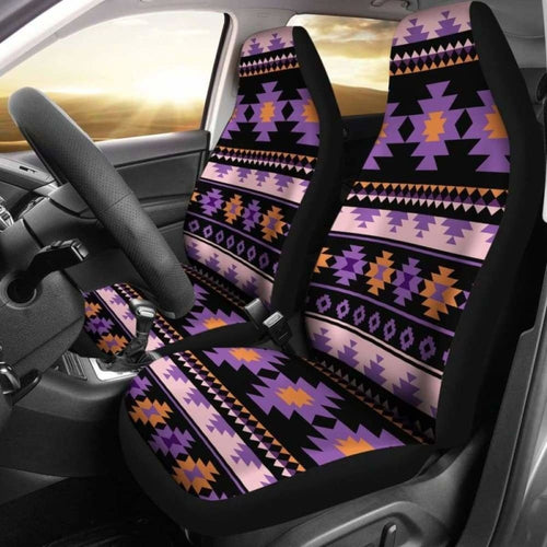 Southwest Navajo Native American Purple Black Micro Fiber Auto Car Seat Covers Covers