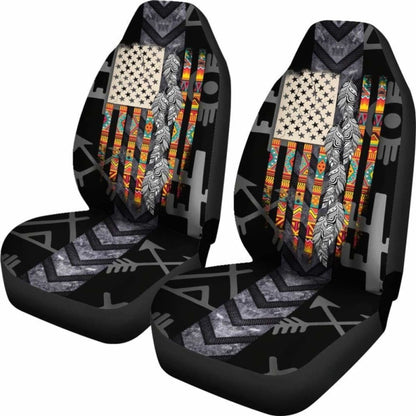 Native American Black Car Seat Cover