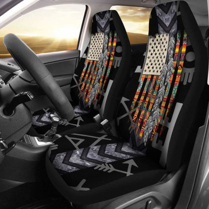 Native American Black Car Seat Cover