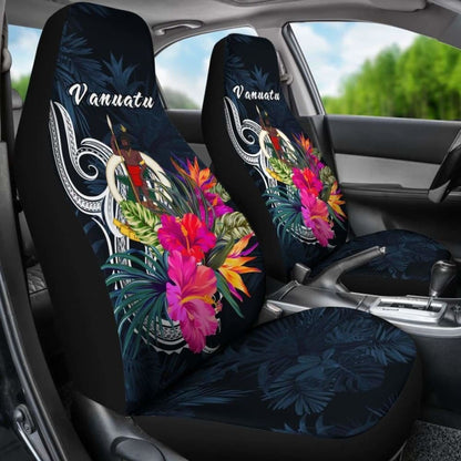 Vanuatu Polynesian Car Seat Covers - Tropical Flower -