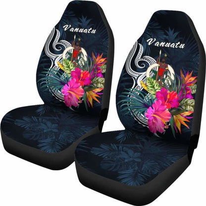 Vanuatu Polynesian Car Seat Covers - Tropical Flower -