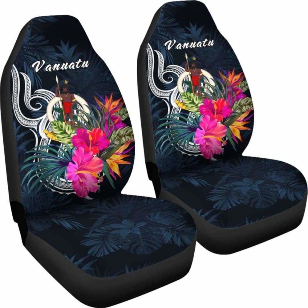 Vanuatu Polynesian Car Seat Covers - Tropical Flower -