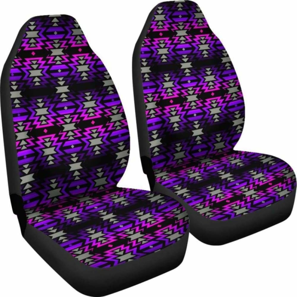 Black Fire Pink And Purple  Car Seat Covers