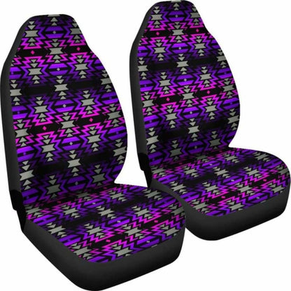 Black Fire Pink And Purple  Car Seat Covers