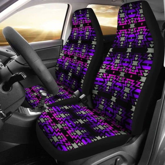 Black Fire Pink And Purple  Car Seat Covers