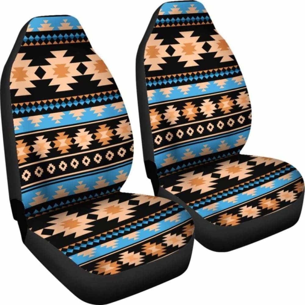 Southwest Navajo Native American Blue Brown Micro Fiber Auto Car Seat Covers