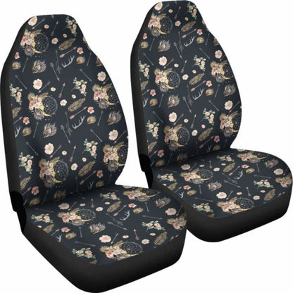 Black With Boho Pattern Car Seat Covers