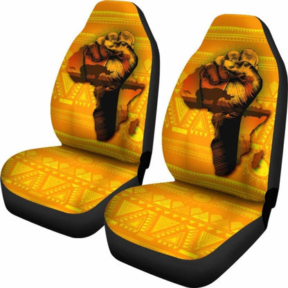 African Car Seat Covers - African Map And Black Power -