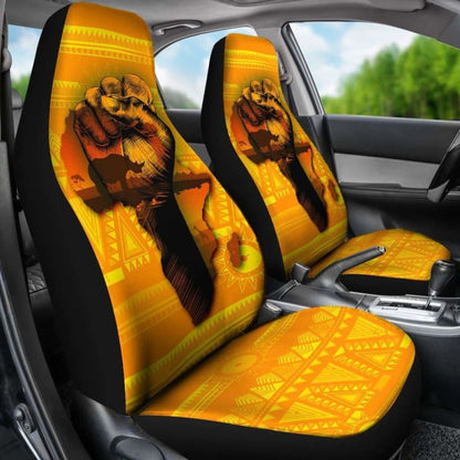 African Car Seat Covers - African Map And Black Power -