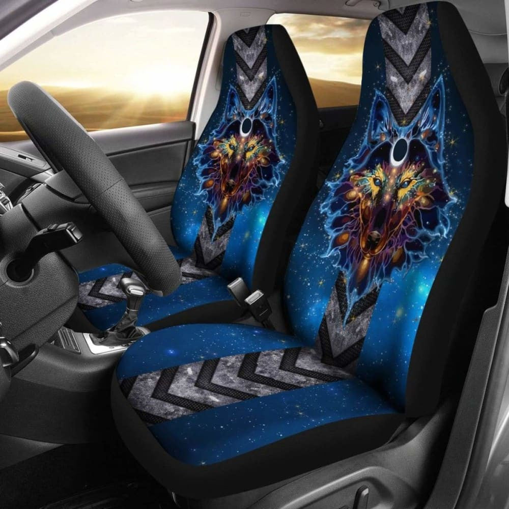 Wolf Native American Car Seat Cover