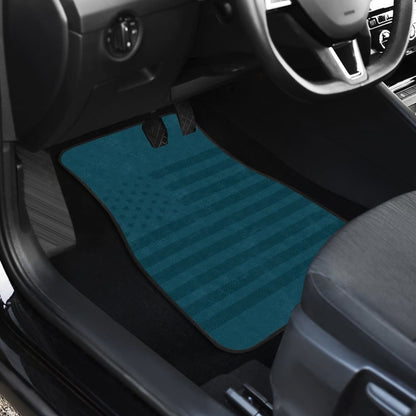 Dark Blue American Flag Car Floor Mats