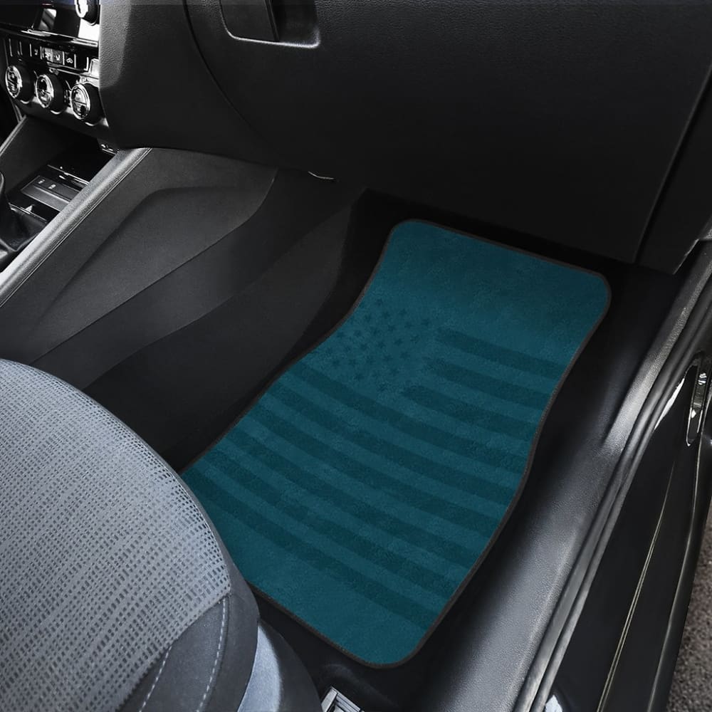 Dark Blue American Flag Car Floor Mats