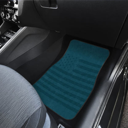 Dark Blue American Flag Car Floor Mats