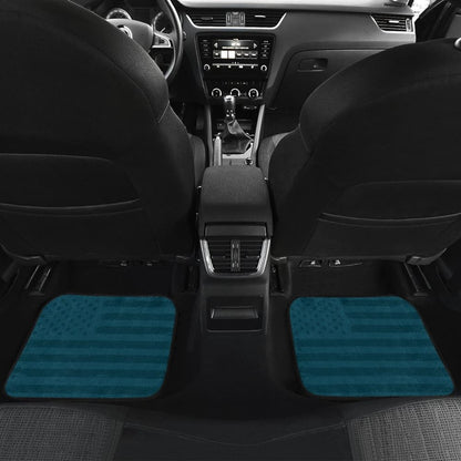 Dark Blue American Flag Car Floor Mats